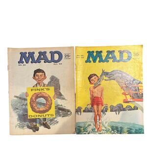 VTG Lot of Two 1964 & 1965 Mad Magazines, Numbers 90 and 98